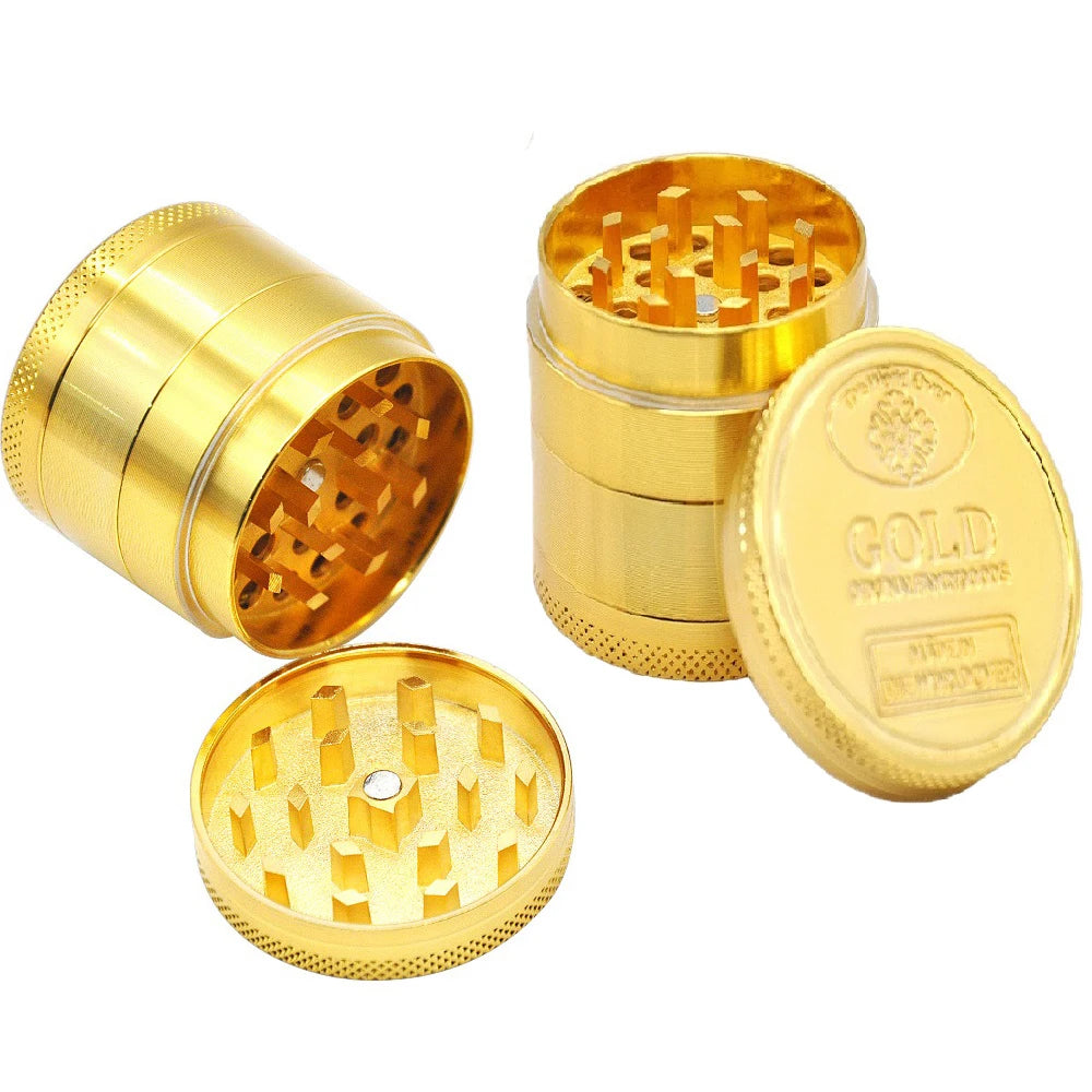 R&R 4 Layer 40mm 50mm 63mm Zinc Alloy Tobacco Grinder Metal Manual Dry Herb Crusher Grinder for Smoking Pipe Accessories Gadgets