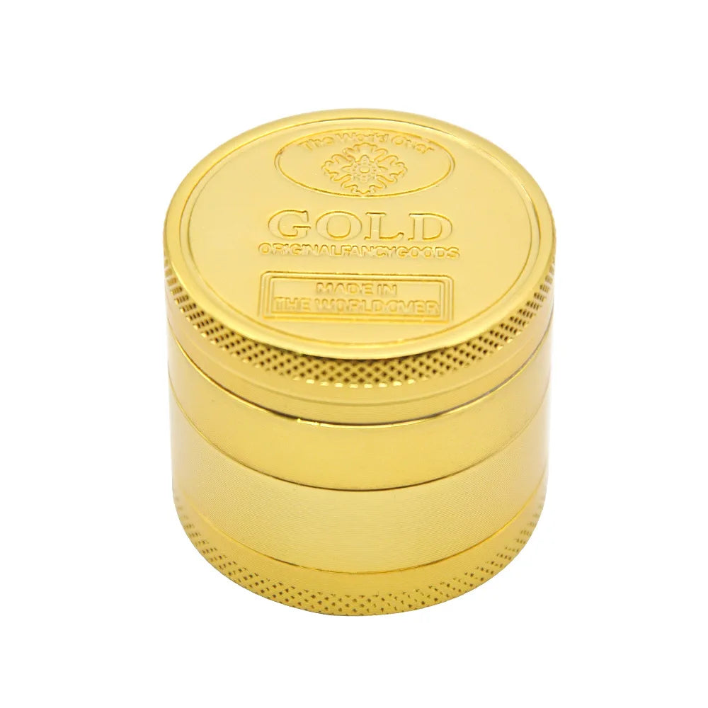 R&R 4 Layer 40mm 50mm 63mm Zinc Alloy Tobacco Grinder Metal Manual Dry Herb Crusher Grinder for Smoking Pipe Accessories Gadgets