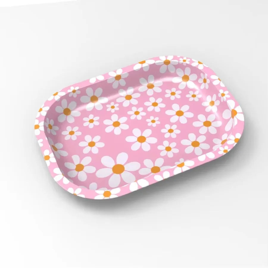 Girly Rolling Tray and Herb Grinder Kit Gilr Gift Two Pieces in One