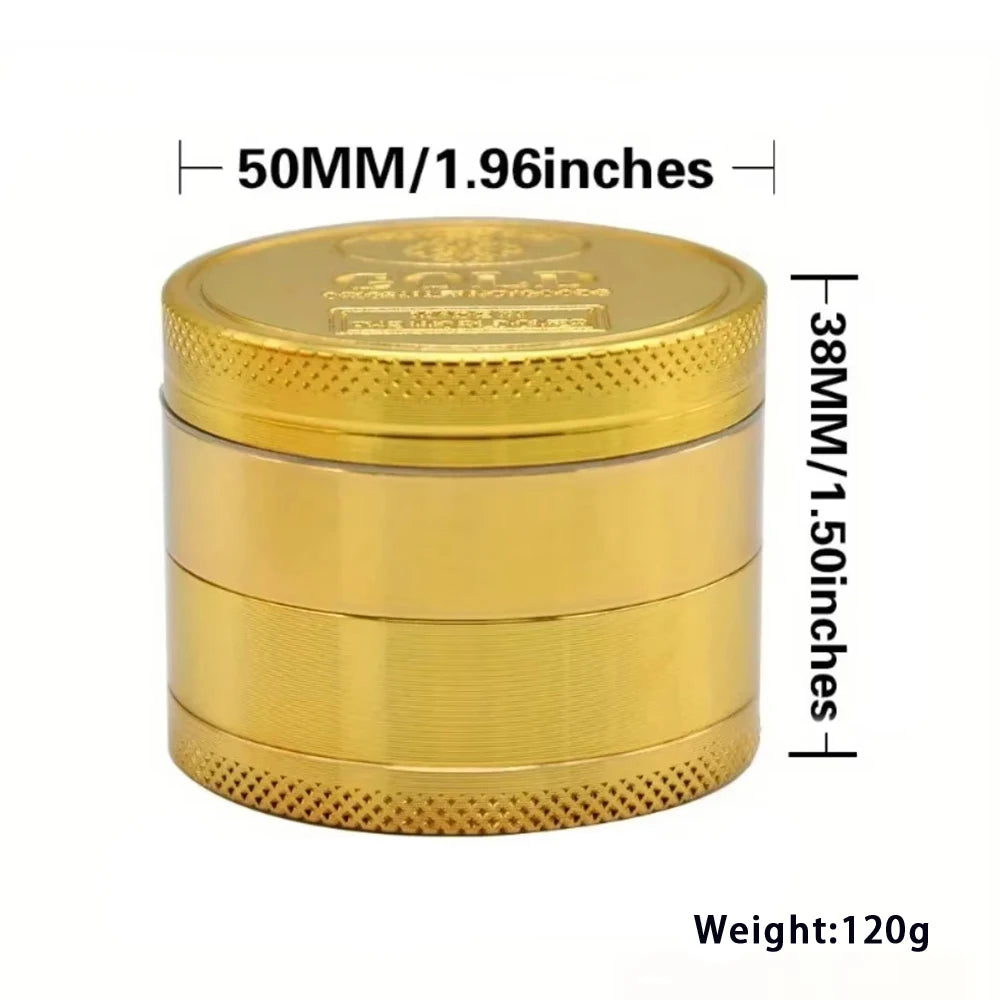 R&R 4 Layer 40mm 50mm 63mm Zinc Alloy Tobacco Grinder Metal Manual Dry Herb Crusher Grinder for Smoking Pipe Accessories Gadgets
