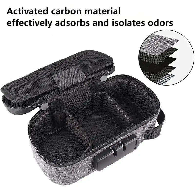 Smell Proof Bag Large-capacity With Lock Activated Carbon Deodorant Bag Portable Pipe Bag Convenient