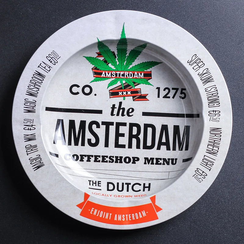 Metal Tobacco Herb Rolling Tray Cigarette Paper Rolling Tray Plate Cigar Cigarette Ashtray Discs for Smoke Cigarette Ash Trays