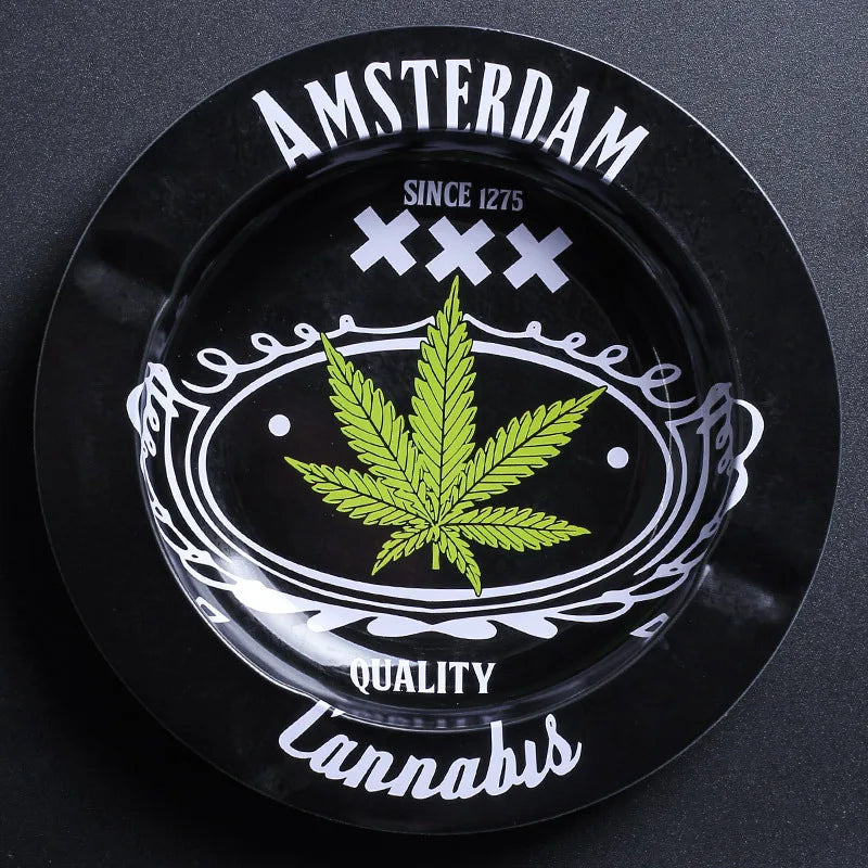 Metal Tobacco Herb Rolling Tray Cigarette Paper Rolling Tray Plate Cigar Cigarette Ashtray Discs for Smoke Cigarette Ash Trays