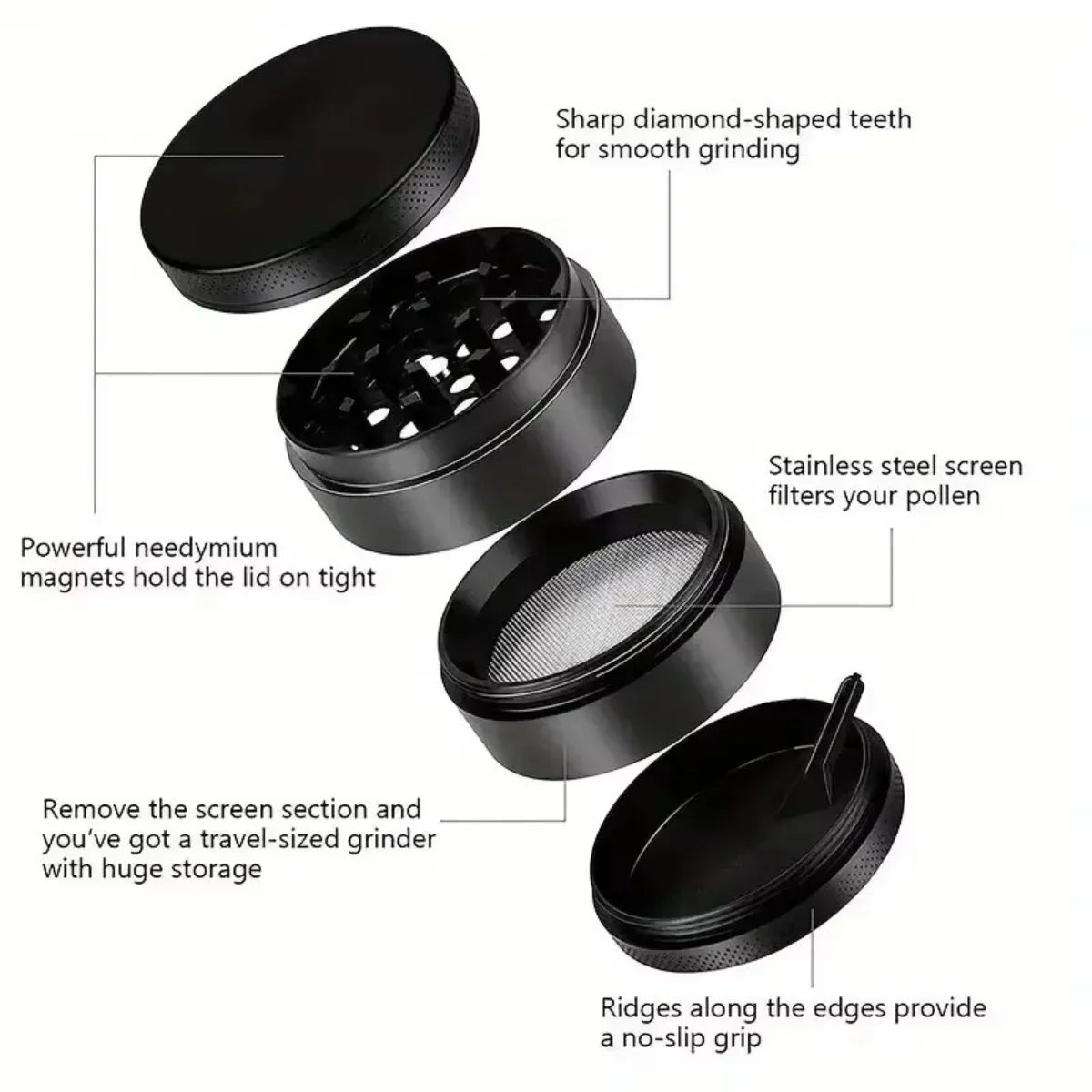 Metal Bitcoin Herb Grinder Gold 4-layer Manual Spice Mortar Pepper Mill Raw Grass Tobacco Grinder Smoking Cigarette Tool