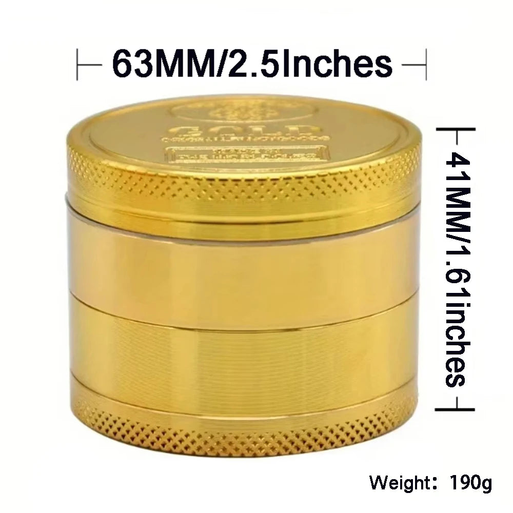 R&R 4 Layer 40mm 50mm 63mm Zinc Alloy Tobacco Grinder Metal Manual Dry Herb Crusher Grinder for Smoking Pipe Accessories Gadgets