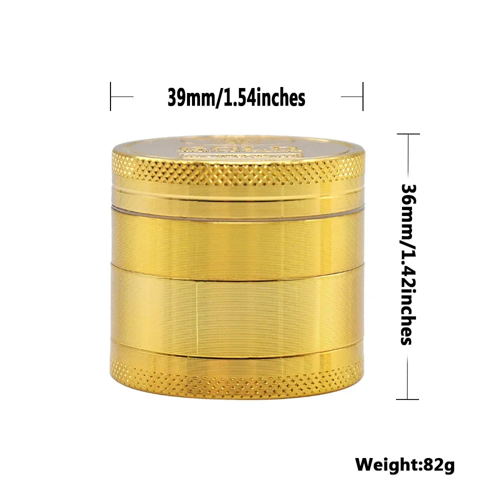 R&R 4 Layer 40mm 50mm 63mm Zinc Alloy Tobacco Grinder Metal Manual Dry Herb Crusher Grinder for Smoking Pipe Accessories Gadgets