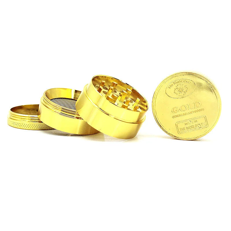 R&R 4 Layer 40mm 50mm 63mm Zinc Alloy Tobacco Grinder Metal Manual Dry Herb Crusher Grinder for Smoking Pipe Accessories Gadgets