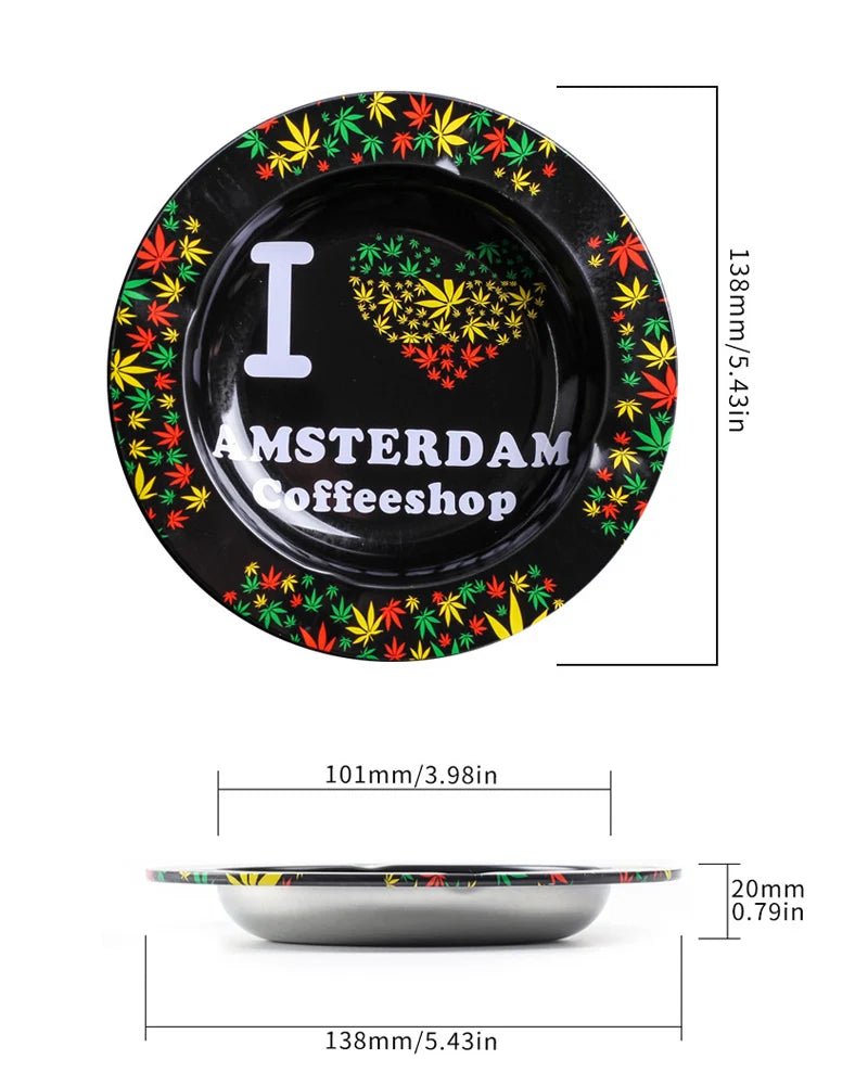 Metal Tobacco Herb Rolling Tray Cigarette Paper Rolling Tray Plate Cigar Cigarette Ashtray Discs for Smoke Cigarette Ash Trays