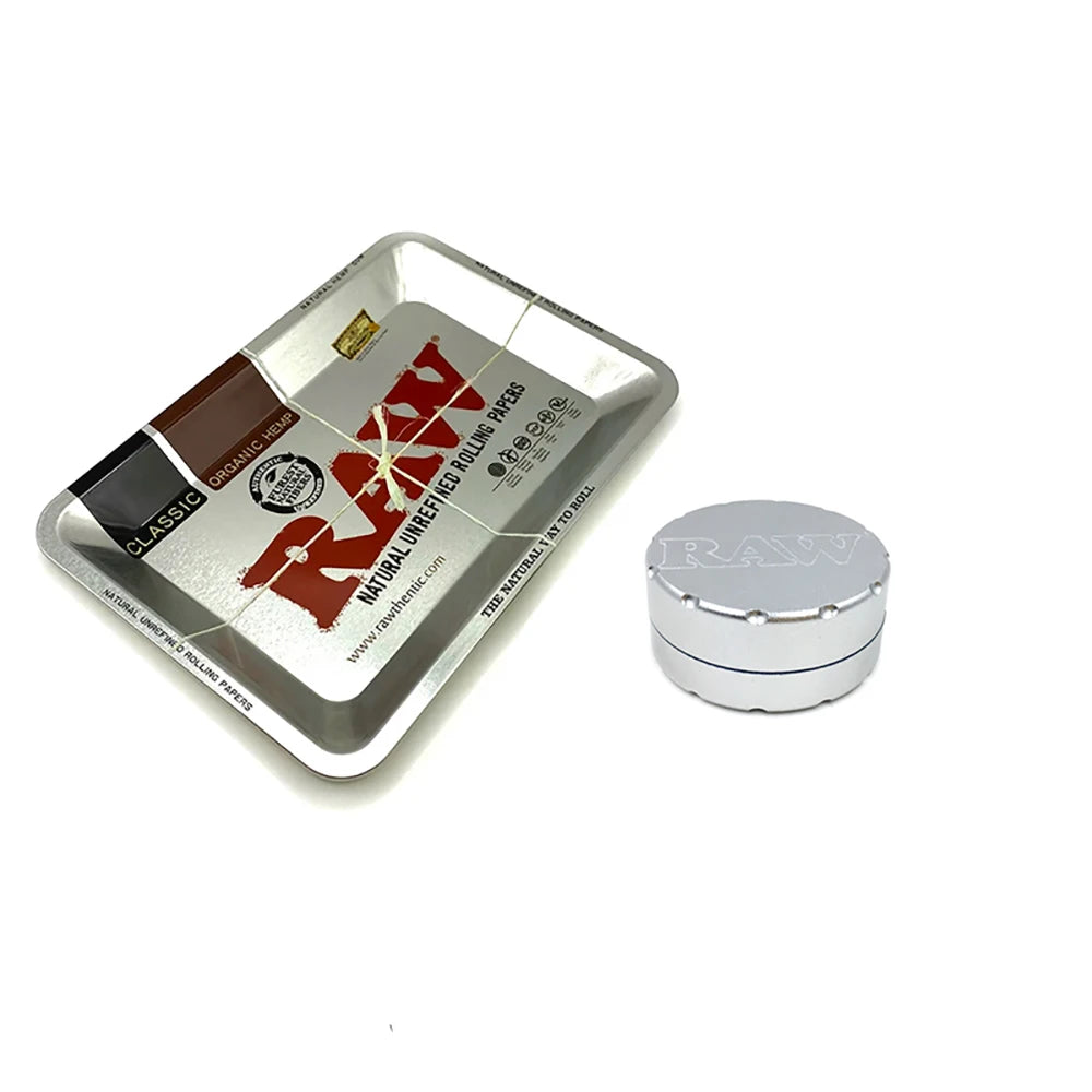 13pcs Smoking Set Herb Tobacco Grinder Metal Rolling Tray With Magnetic Lid Plastic Roller Maker Cone Storage Tube