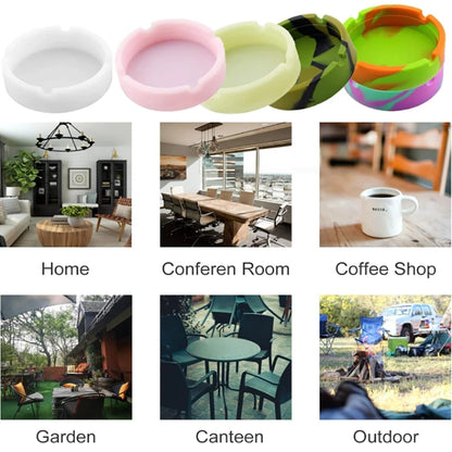 Unbreakable Silicone Ashtray Ash Trays Indoor Silicone Ashtrays Outdoor Ashtrays Portable Small Ashtray Cute Rubber Ashtray