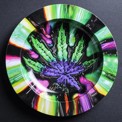 Metal Tobacco Herb Rolling Tray Cigarette Paper Rolling Tray Plate Cigar Cigarette Ashtray Discs for Smoke Cigarette Ash Trays