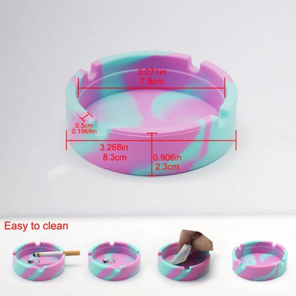 Unbreakable Silicone Ashtray Ash Trays Indoor Silicone Ashtrays Outdoor Ashtrays Portable Small Ashtray Cute Rubber Ashtray