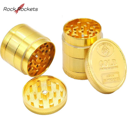 R&R 4 Layer 40mm 50mm 63mm Zinc Alloy Tobacco Grinder Metal Manual Dry Herb Crusher Grinder for Smoking Pipe Accessories Gadgets