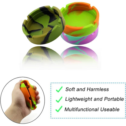 Unbreakable Silicone Ashtray Ash Trays Indoor Silicone Ashtrays Outdoor Ashtrays Portable Small Ashtray Cute Rubber Ashtray