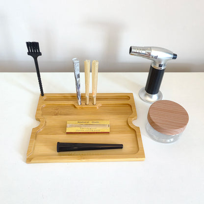 Large Tobacco Storage Box with Lock and Brush, Decorative Stash Box with Accessories