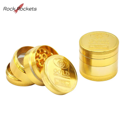 R&R 4 Layer 40mm 50mm 63mm Zinc Alloy Tobacco Grinder Metal Manual Dry Herb Crusher Grinder for Smoking Pipe Accessories Gadgets