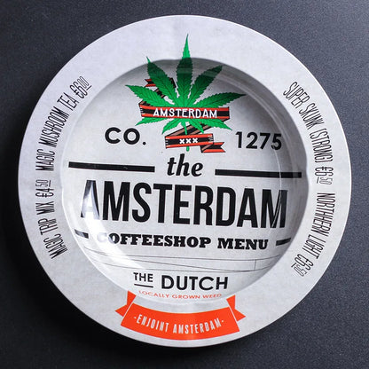 Metal Tobacco Herb Rolling Tray Cigarette Paper Rolling Tray Plate Cigar Cigarette Ashtray Discs for Smoke Cigarette Ash Trays