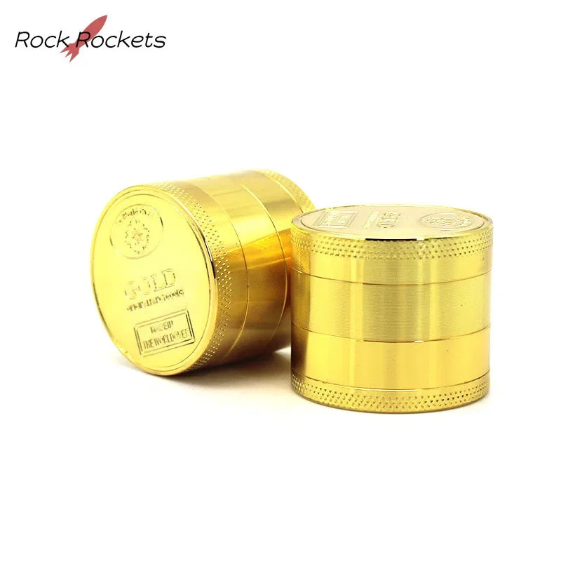 R&R 4 Layer 40mm 50mm 63mm Zinc Alloy Tobacco Grinder Metal Manual Dry Herb Crusher Grinder for Smoking Pipe Accessories Gadgets