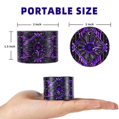 Psychedelic Sun Moon Herb Grinder | 4-Layer Zinc Crusher 4-Layer Grinder with Pollen Catcher