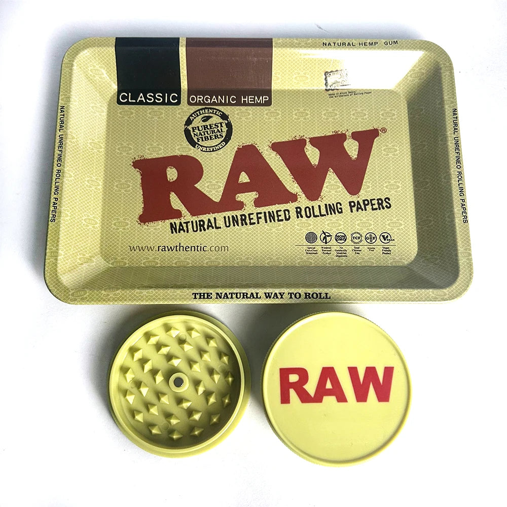 13pcs Smoking Set Herb Tobacco Grinder Metal Rolling Tray With Magnetic Lid Plastic Roller Maker Cone Storage Tube