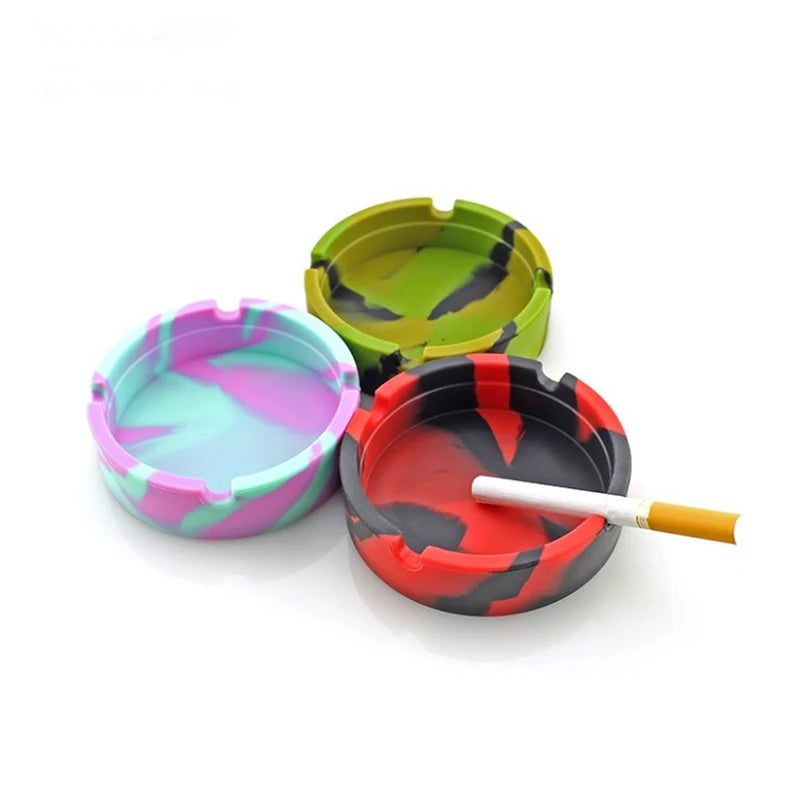 Unbreakable Silicone Ashtray Ash Trays Indoor Silicone Ashtrays Outdoor Ashtrays Portable Small Ashtray Cute Rubber Ashtray