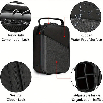 Smell Proof Pouch with Combination Lock Smell Proof Stash Bag for Storage and Travel Gifts for Smokers