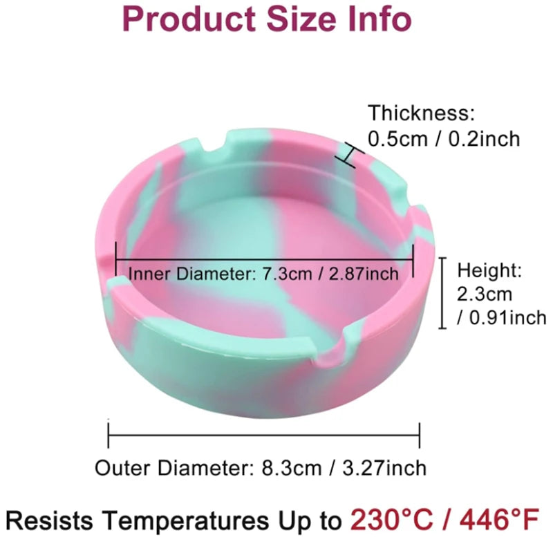 Unbreakable Silicone Ashtray Ash Trays Indoor Silicone Ashtrays Outdoor Ashtrays Portable Small Ashtray Cute Rubber Ashtray